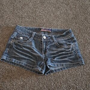 wallflower low rise denim shorts